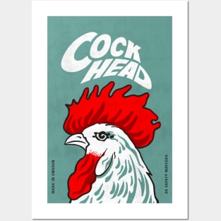 Cockhead Matchbox Label Retro Style #4 Posters and Art